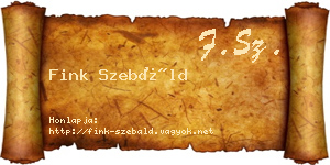 Fink Szebáld névjegykártya